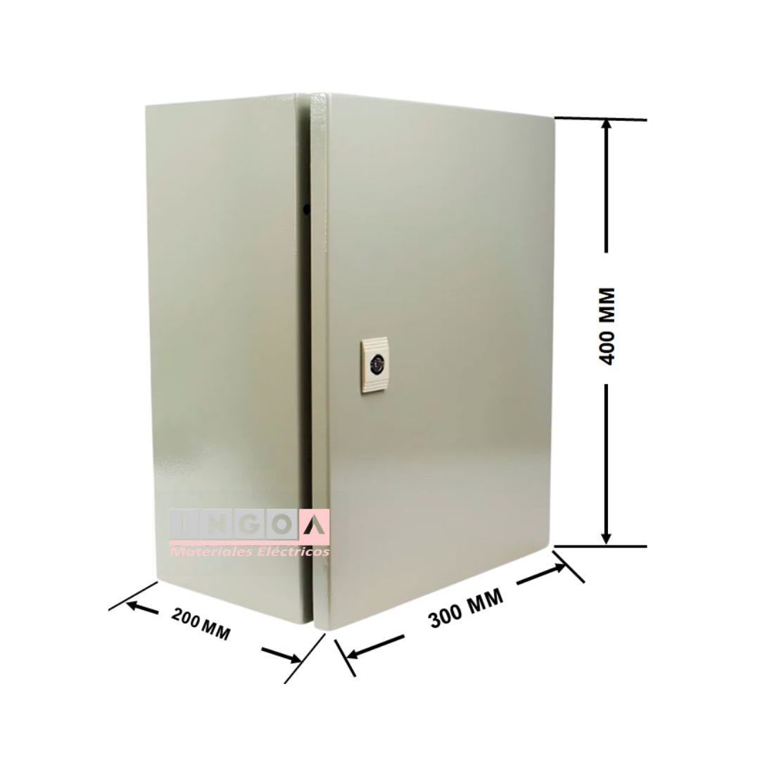 Gabinete Tablero Metalico 400x300x200 C/Chasis 24Mod IP65 Ral 703210