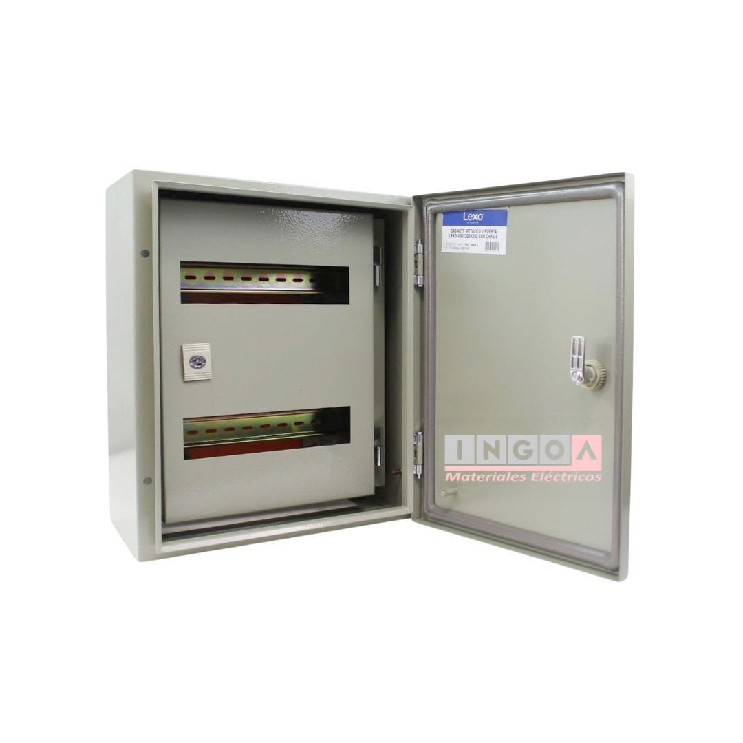 Gabinete Tablero Metalico 400x300x200 C/Chasis 24Mod IP65 Ral 70324