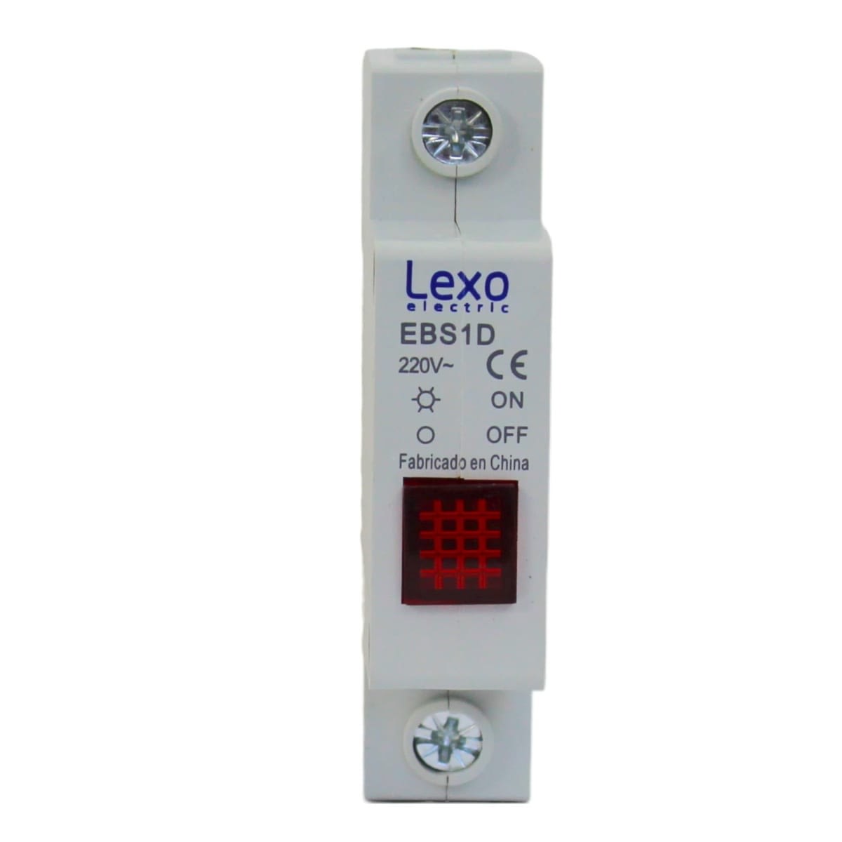 Luz Piloto Riel Din Rojo 220VAC IP20 - Lexo - Vista 2