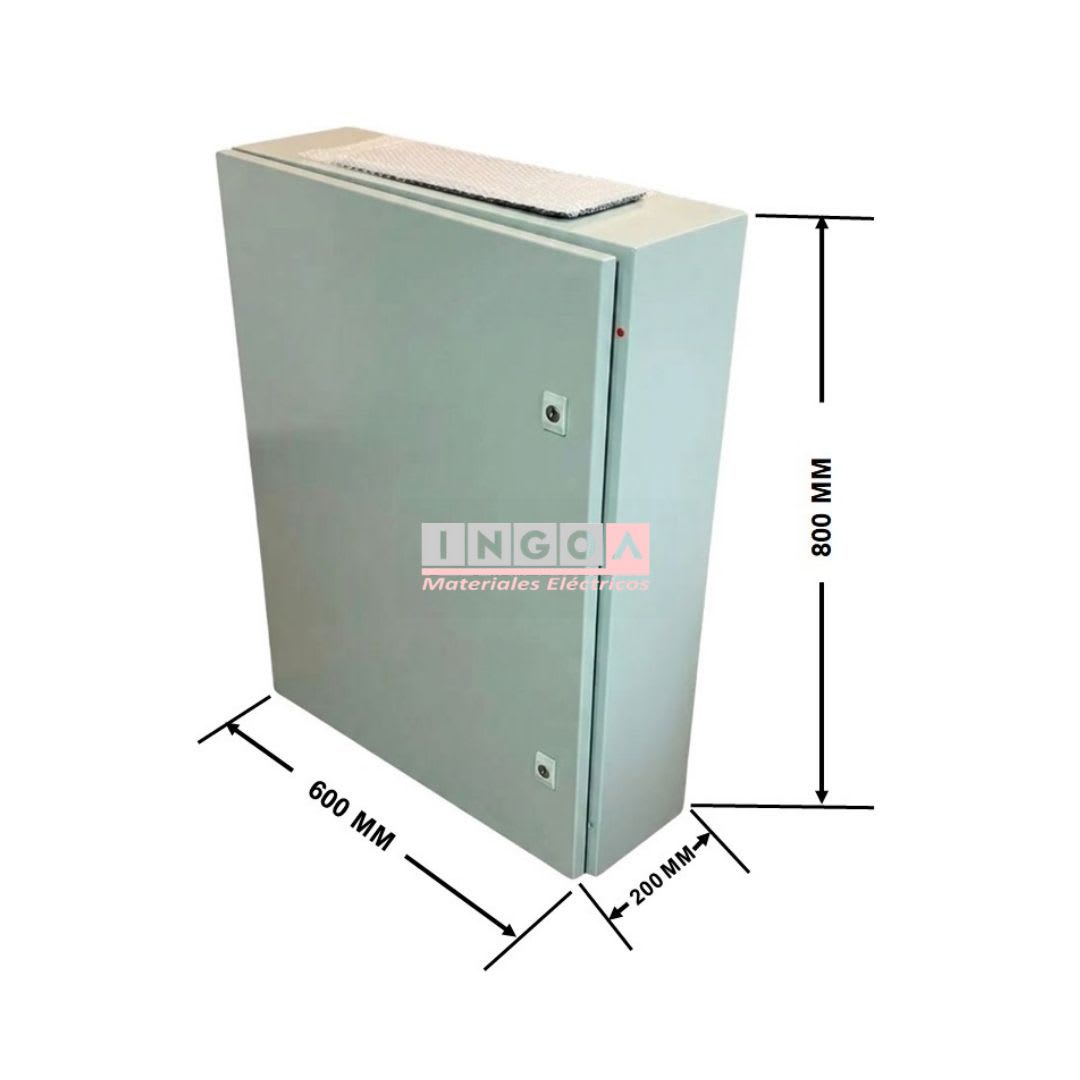 Gabinete Tablero Metalico 800x600x200mm 1 Puerta IP65 Ral 70329