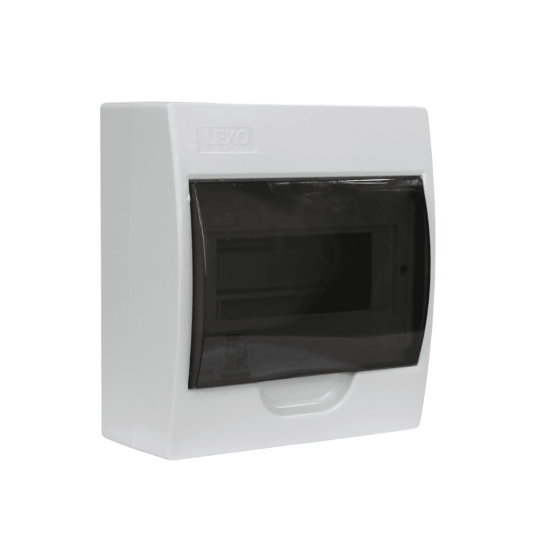 Tablero Plastico 8 Mod. Sobrep. Libre Halog. Tapa Humo - Lexo 0