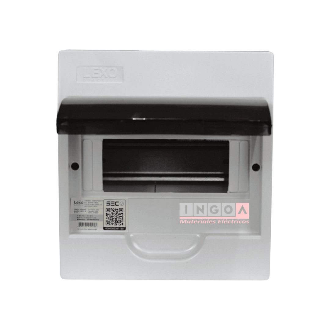 Tablero Plastico 8 Mod. Sobrep. Libre Halog. Tapa Humo - Lexo2