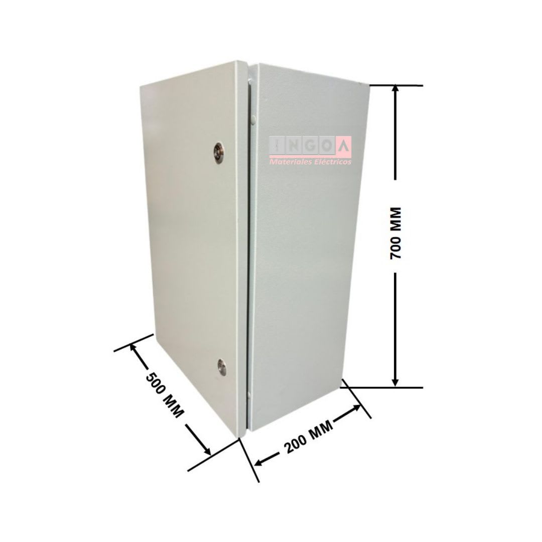 Gabinete Tablero Metalico 700x500x200mm 2 Puertas IP65 Ral 70329