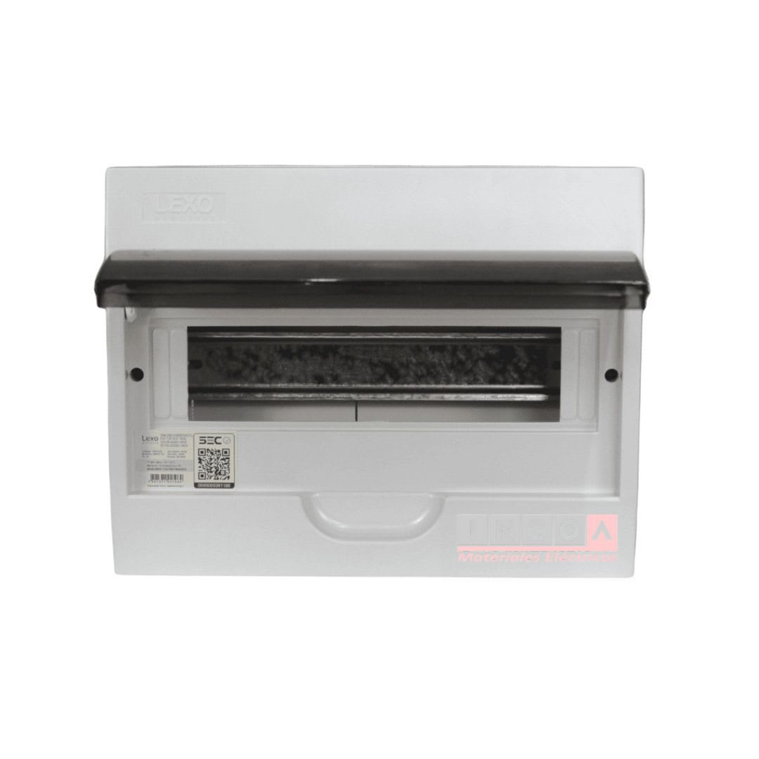 Tablero Plastico 12 Mod. Sobrep. Libre Halog. Tapa Humo - Lexo - Vista 2