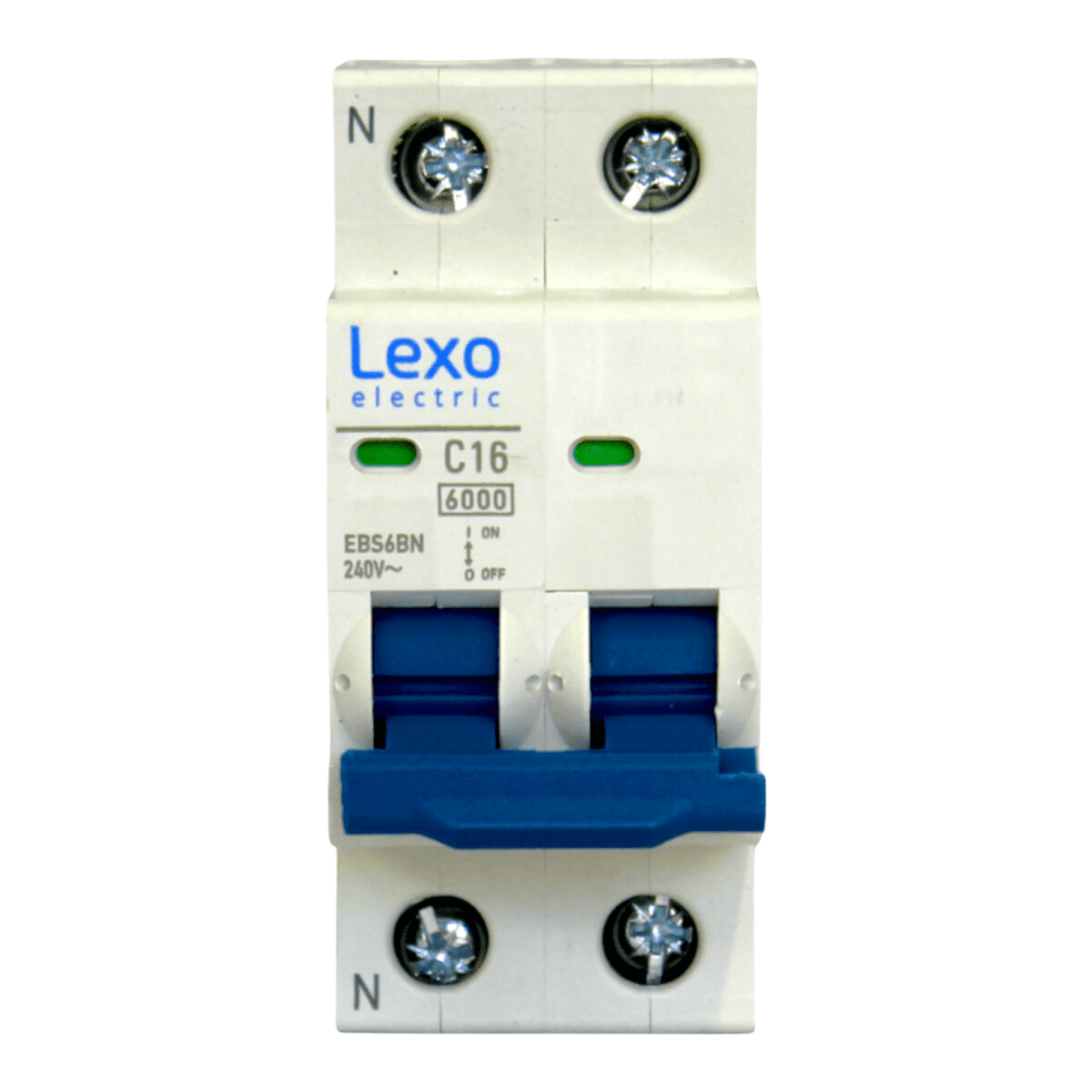 Int. Automatico Lexo Omnipolar 2x16A 6KA Curva C - Vista 2