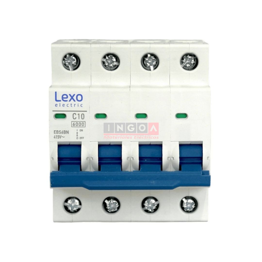 Int. Automatico Lexo 4x10A 6KA Curva C - Vista 2