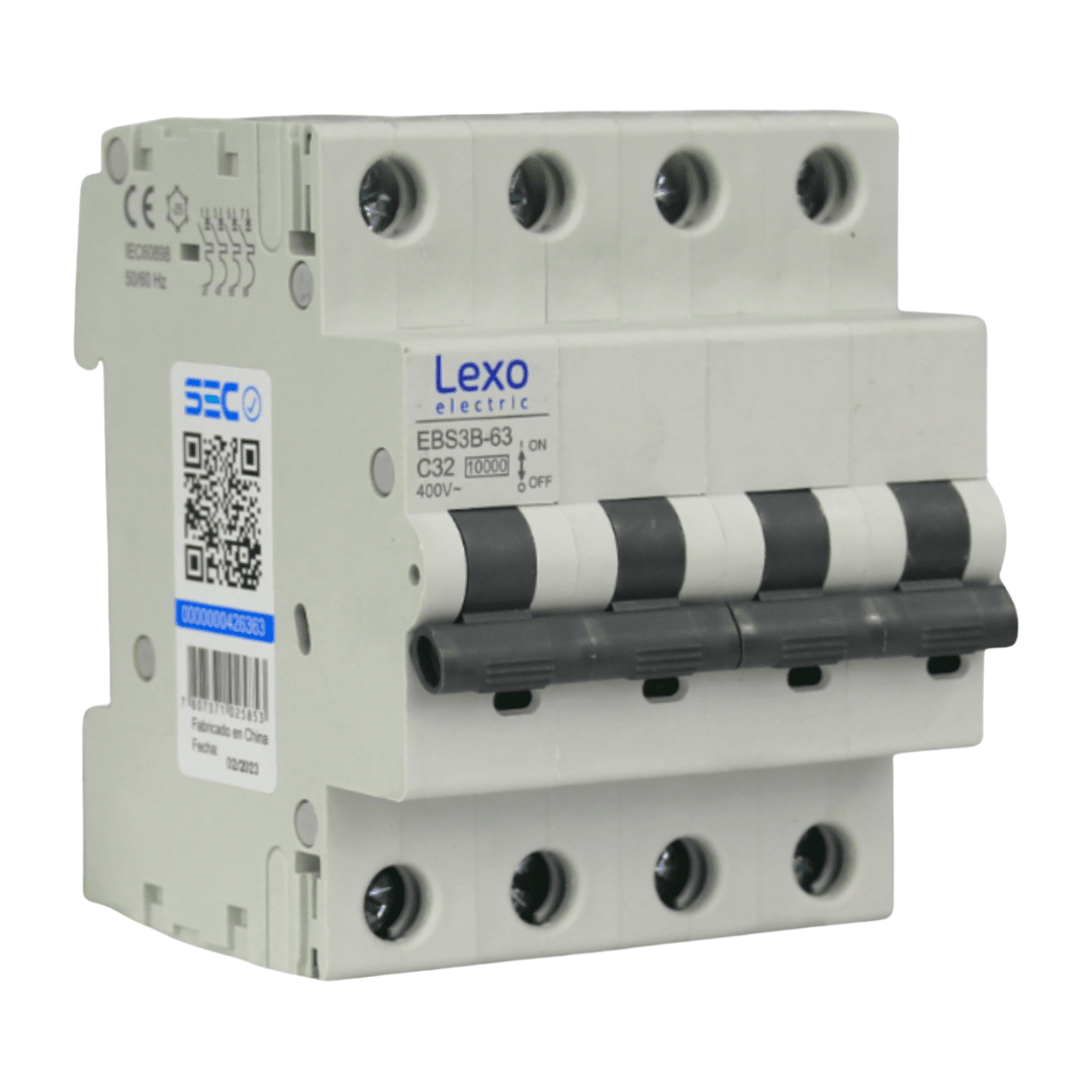Int. Automatico Lexo 4x32A 10KA Curva C - Imagen Principal