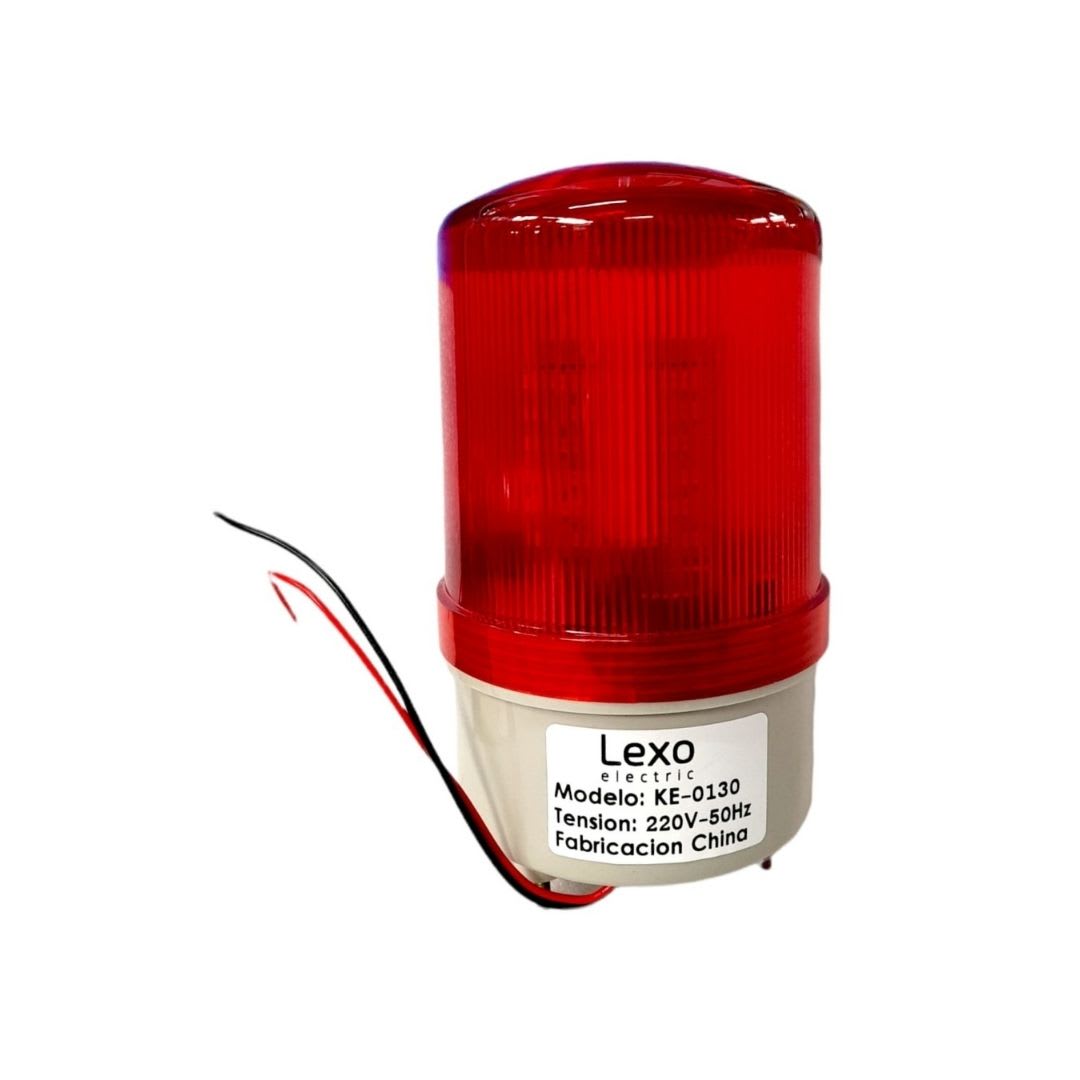 Baliza Led Giratoria Roja 220V IP44 Diametro 100mm - Lexo 0