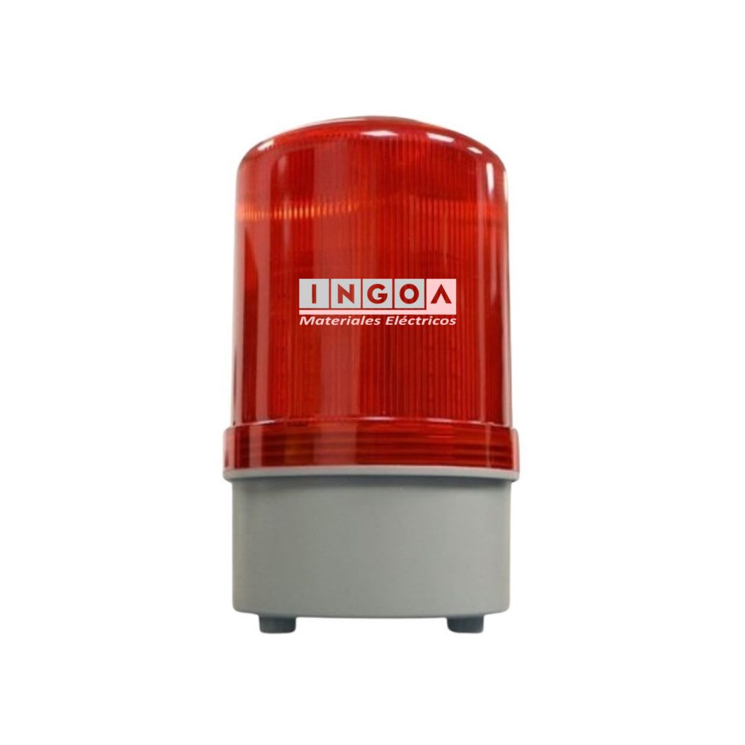 Baliza Led Giratoria Roja 220V IP44 Diametro 100mm - Lexo2