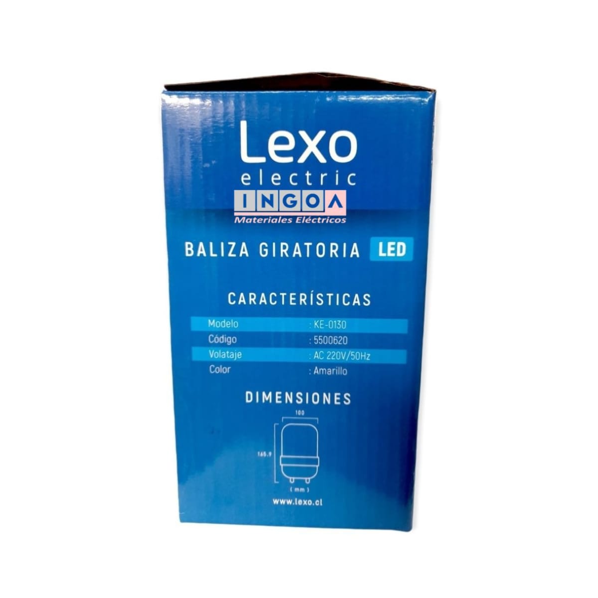 Baliza Led Giratoria Amarilla 220V IP44 Diametro 100mm - Lexo5