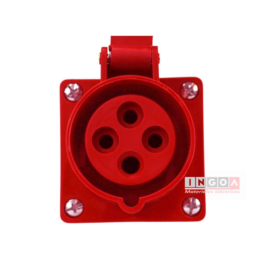 Enchufe Ind. Hembra Sobrepuesta 3P+T 16A 380V IP44 - Lexo - Vista 2