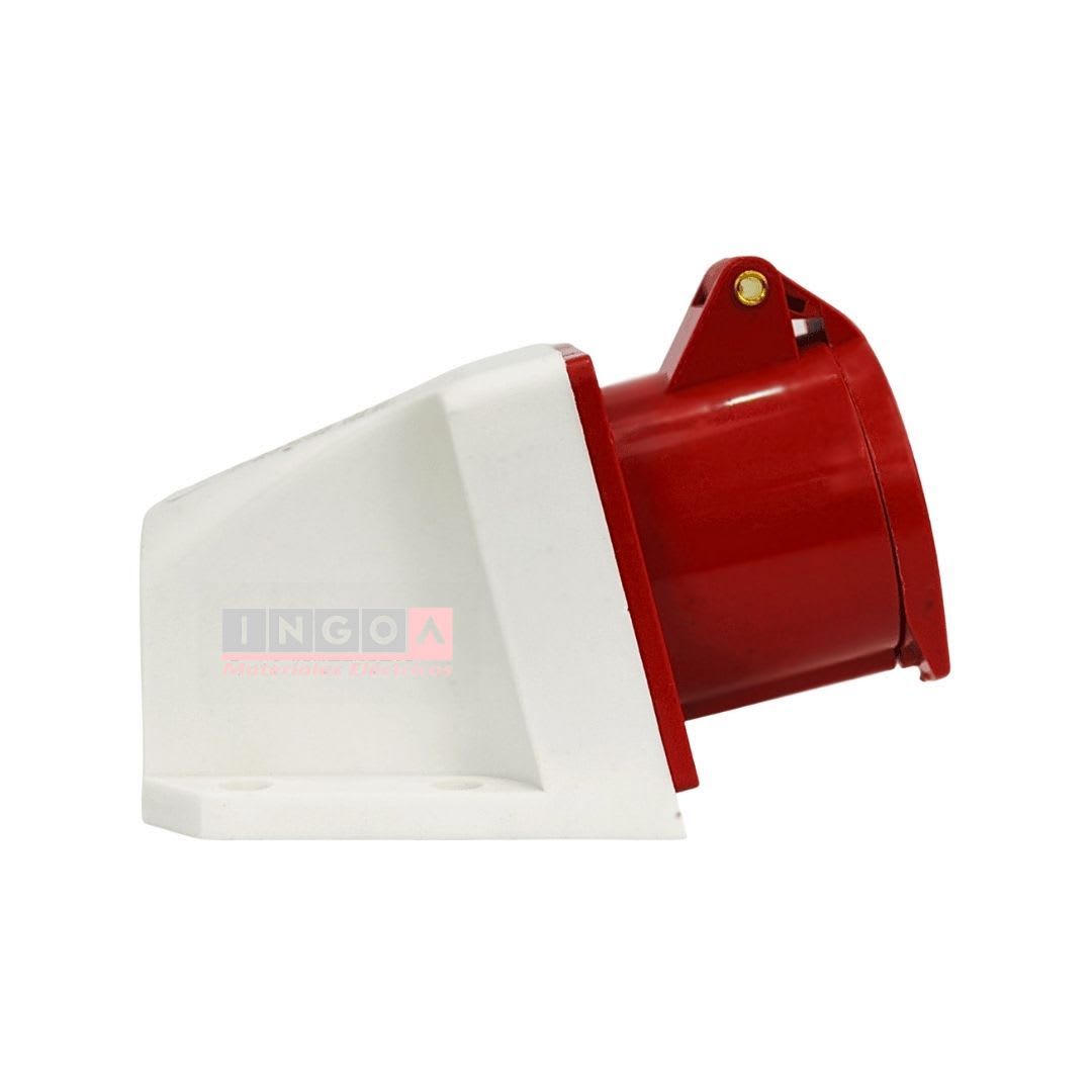 Enchufe Ind. Hembra Sobrepuesta 3P+T 16A 380V IP44 - Lexo - Vista 3