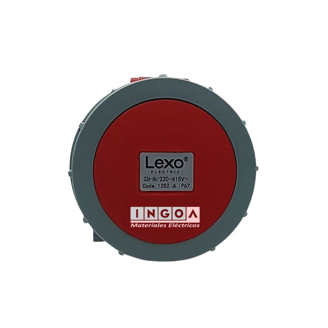 Enchufe Ind. Hembra Sobrepuesta 3P+N+T 32A 380V IP67 - Lexo4