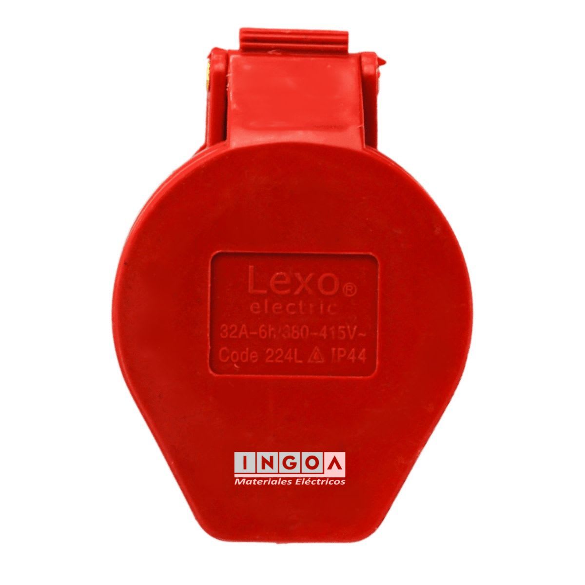 Enchufe Ind. Hembra Volante 3P+T 32A 380V IP44 - Lexo2