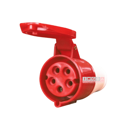 Enchufe Ind. Hembra Volante 3P+N+T 32A 380V IP44 - Lexo - Vista 3