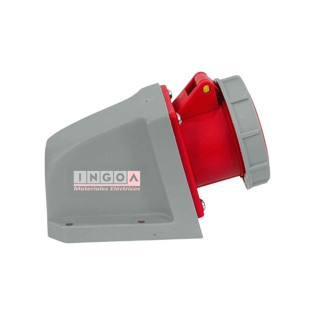 Enchufe Ind. Hembra Sobrepuesta 3P+T 16A 380V IP67 - Lexo - Vista 4