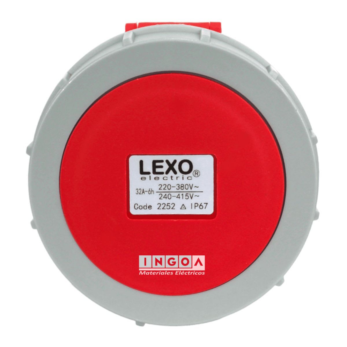 Enchufe Ind. Hembra Volante 3P+N+T 32A 380V IP67 - Lexo - Vista 2