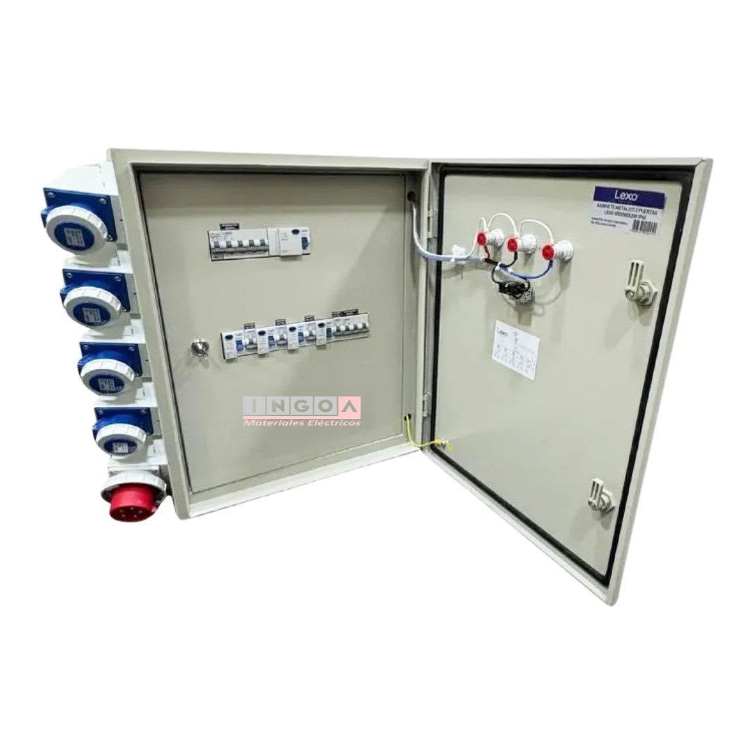 Tablero de Faena Metálico 2 puertas 600X500X200mm 220V-380V Lexo - Vista 4