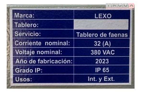 Tablero de Faena Metálico 2 puertas 600X500X200mm 220V-380V - Vista 9