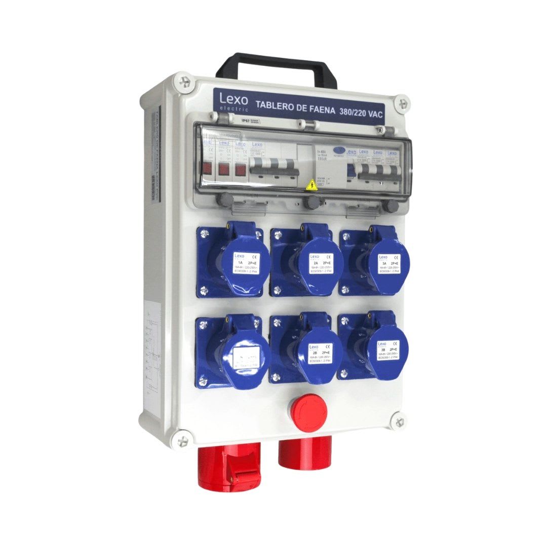 Tablero de Faena Portatil C/Parada de Emergencia IP65 LEXO 0