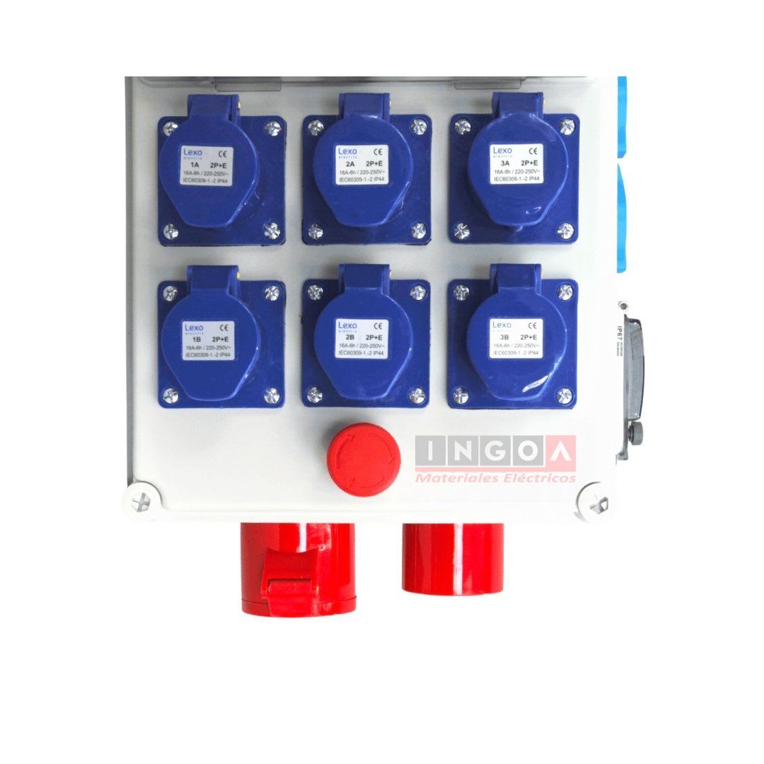 Tablero de Faena Portatil C/Parada de Emergencia IP65 LEXO8