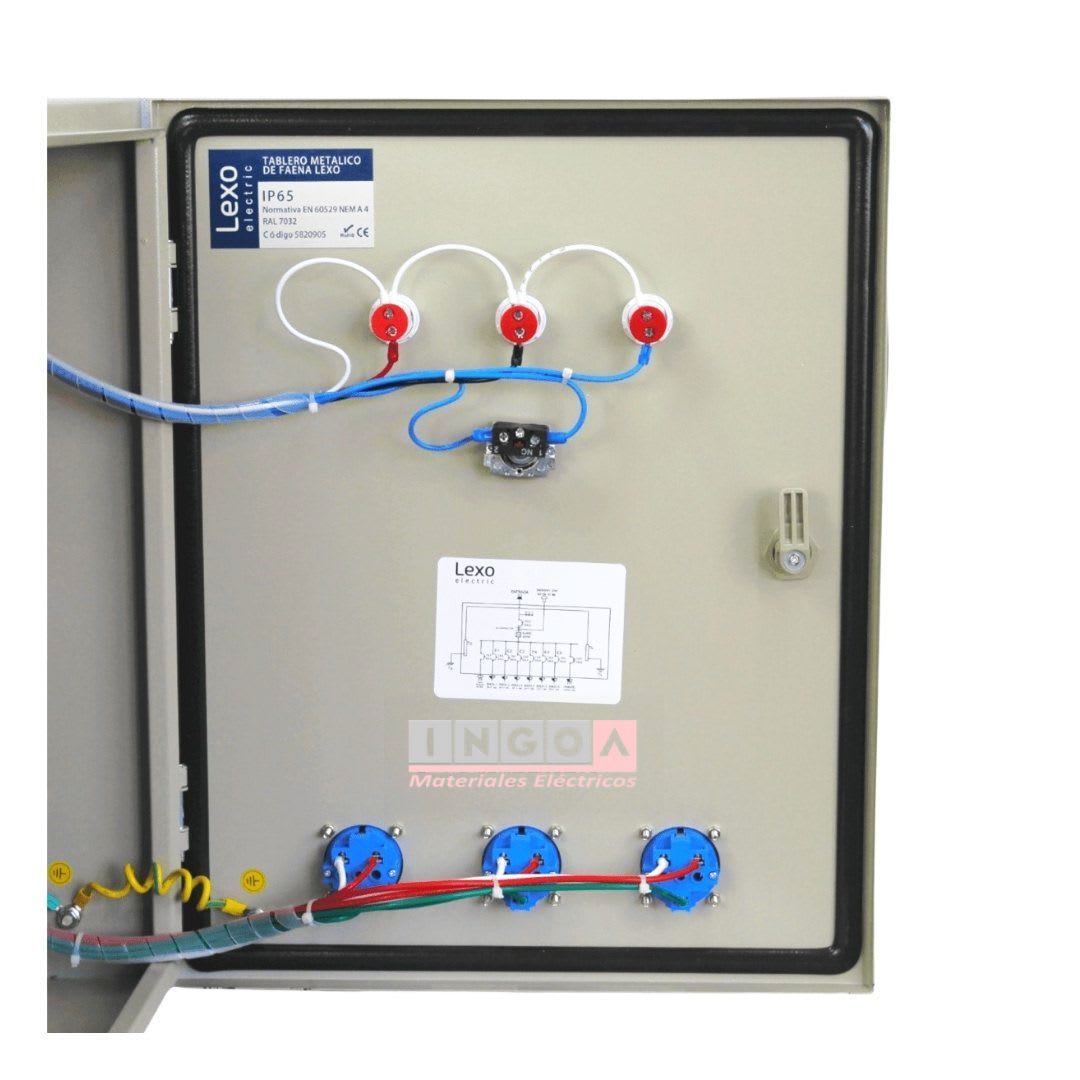 Tablero de Faena Metálico 1 puerta 500X400X200mm 220V-380V Lexo - Vista 4