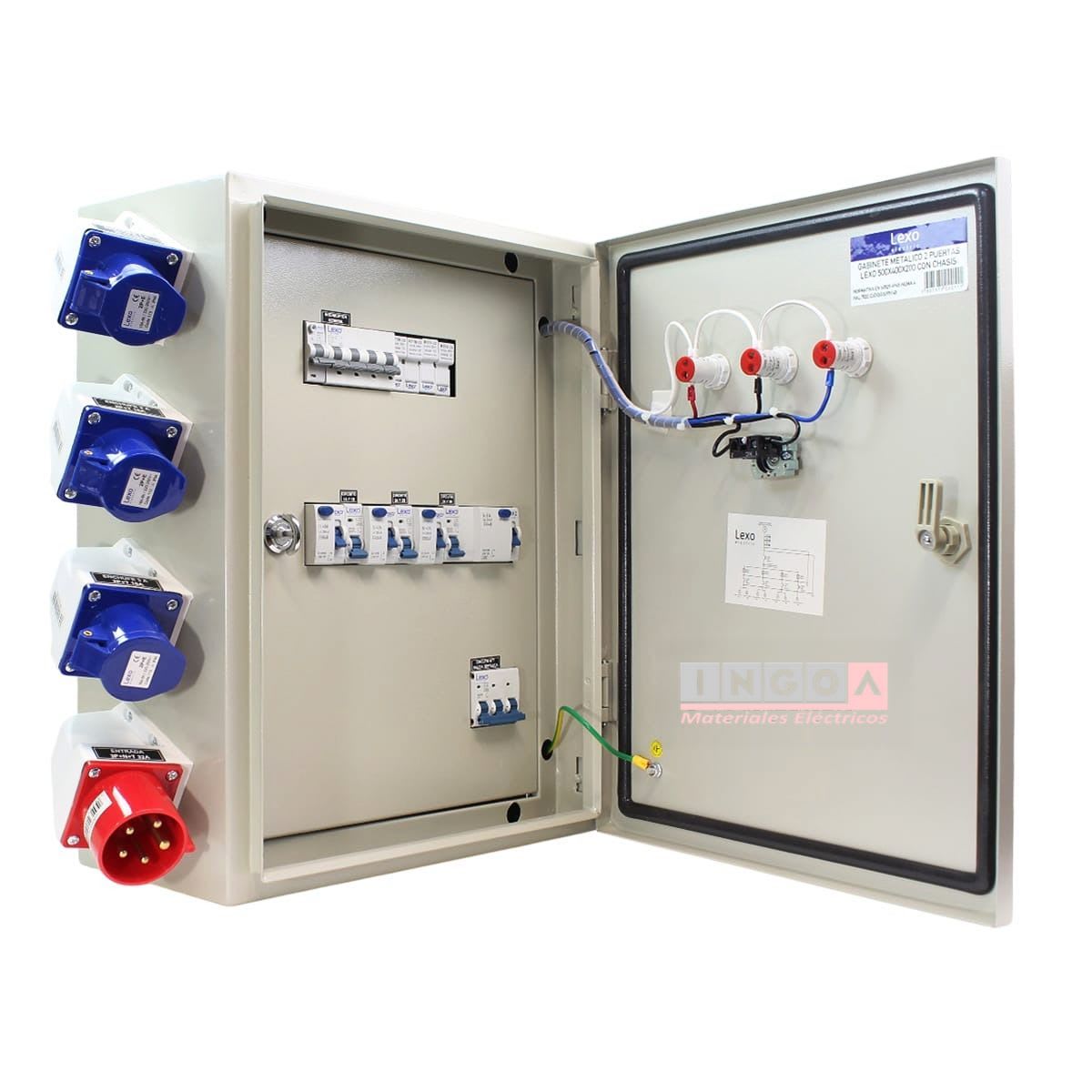 Tablero de Faena Metálico 2 puertas 500X400X200mm 220V-380V3