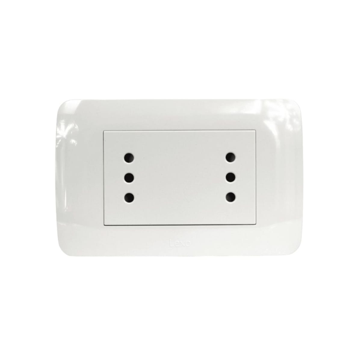 Enchufe Doble Puenteado Emb. 10A 250V Blanco Lexo 1