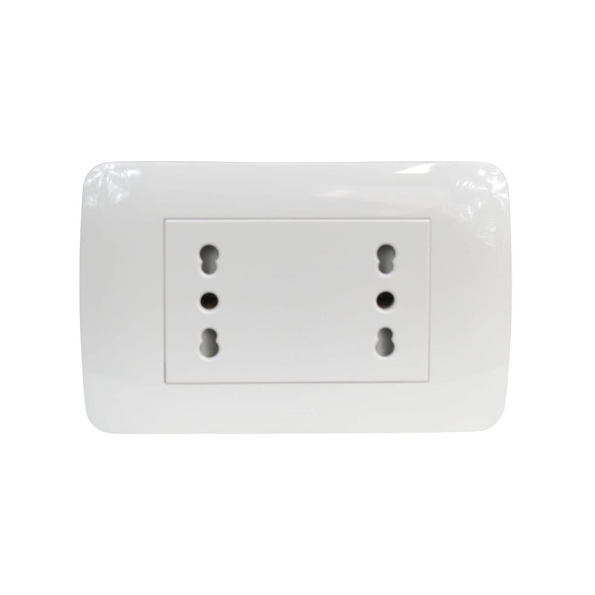 Enchufe Doble Duplex Emb. 10/16A 250V Blanco - Lexo 0