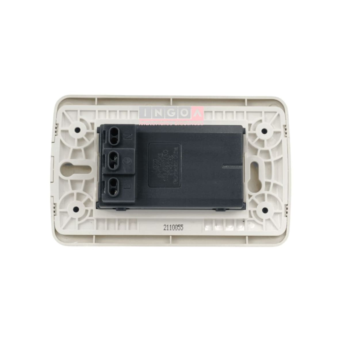 Enchufe Triple Puenteado Emb. 10A 250V Blanco Lexo1