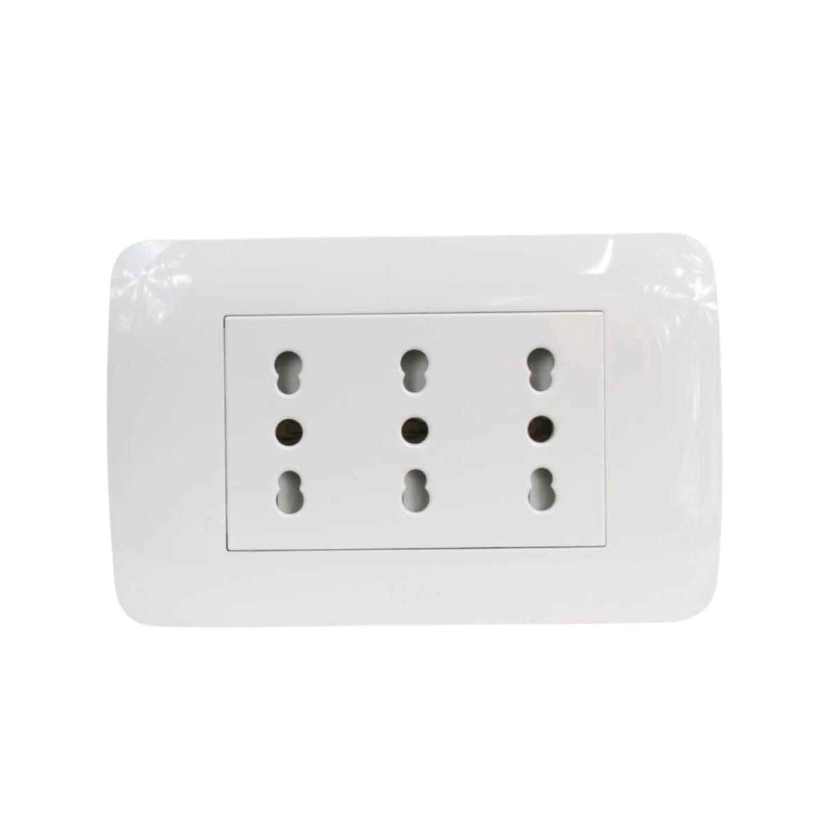 Enchufe Triple Puenteado Emb. 10/16A 250V Blanco Lexo - Imagen Principal