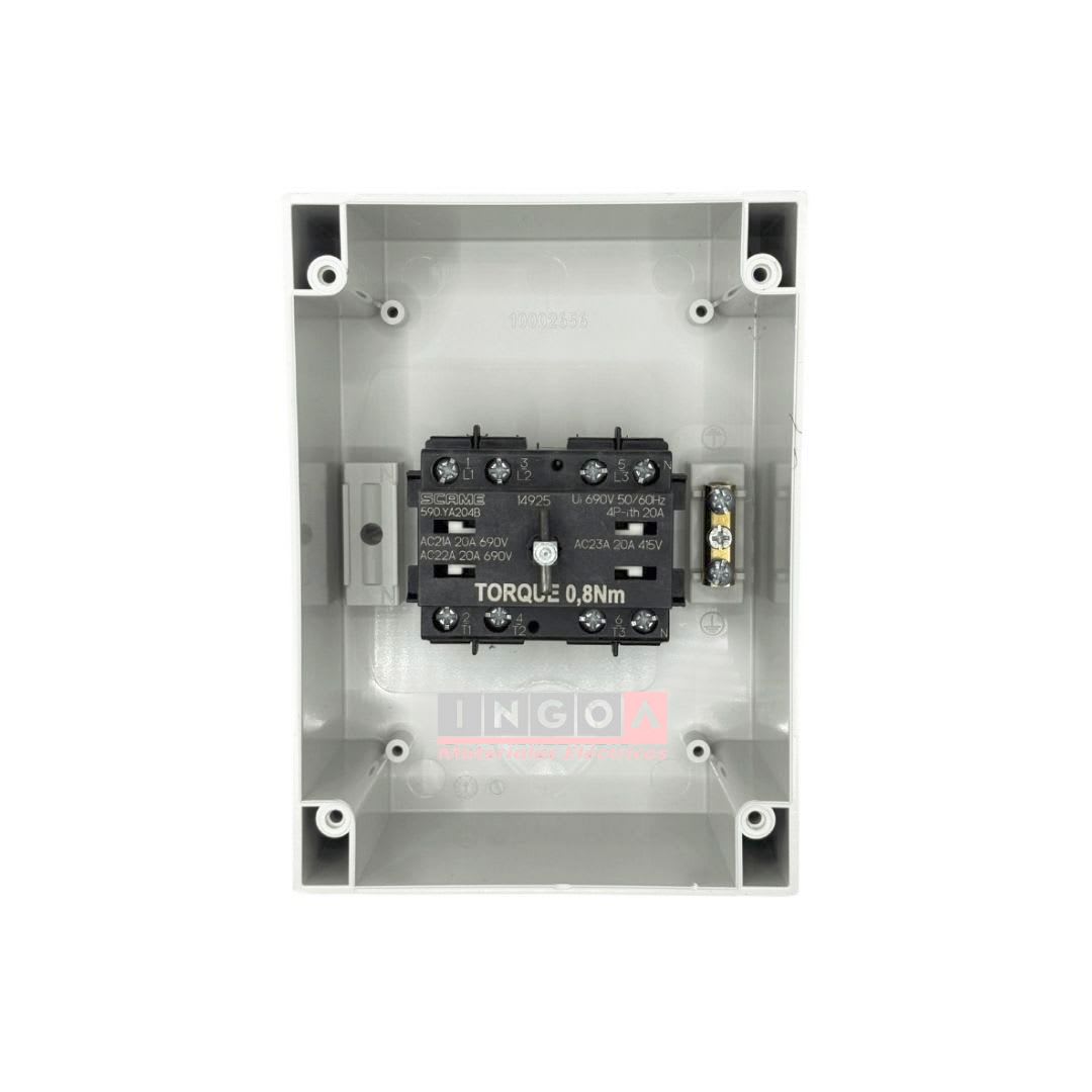 Interruptor de Maniobra Rotativo 4 Polos 20A IP65 (Uso Emergencia) Scame4