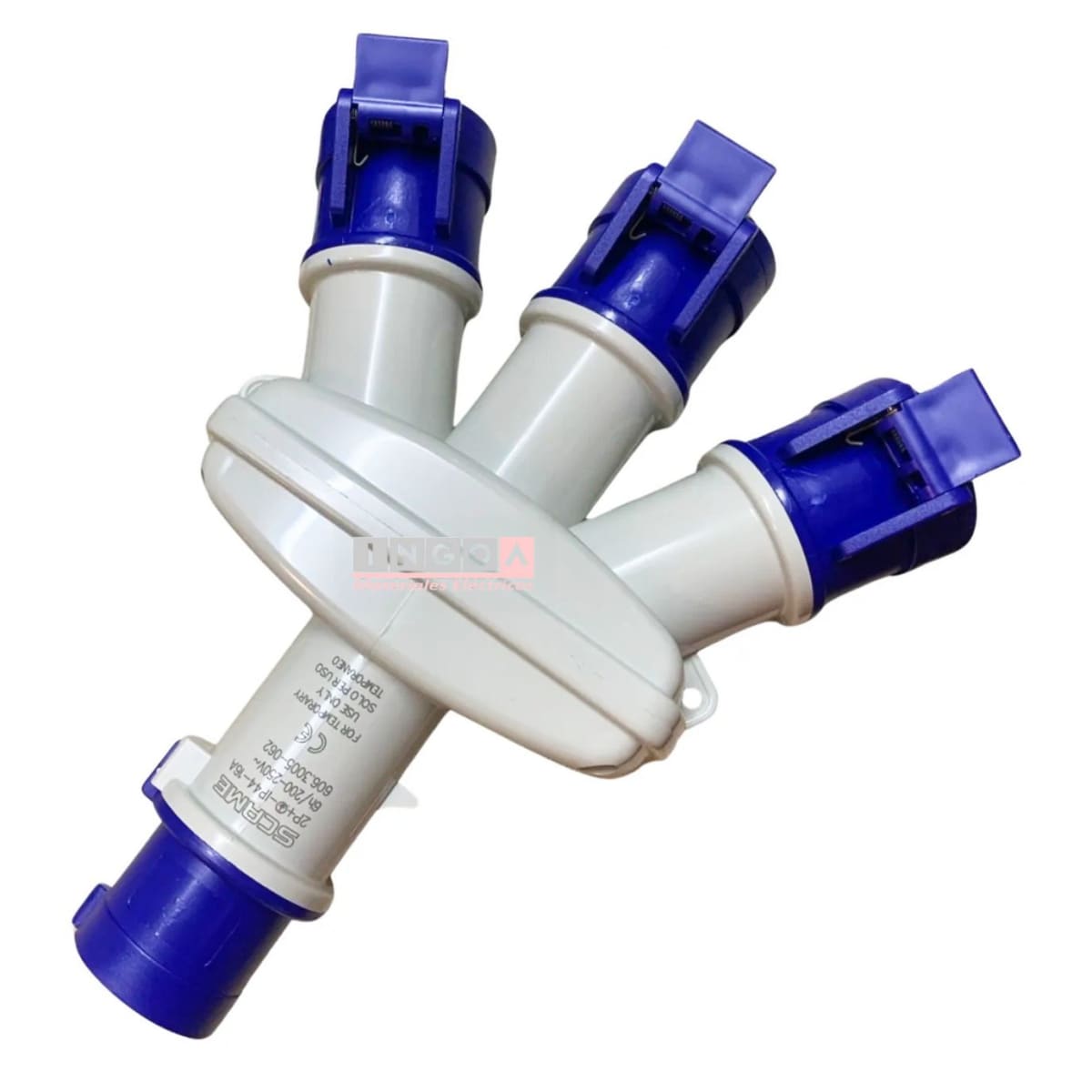 Enchufe Ind. Derivacion 3 Hembras 2P+T 16A 230V IP44 Pulpo - Scame - Vista 5