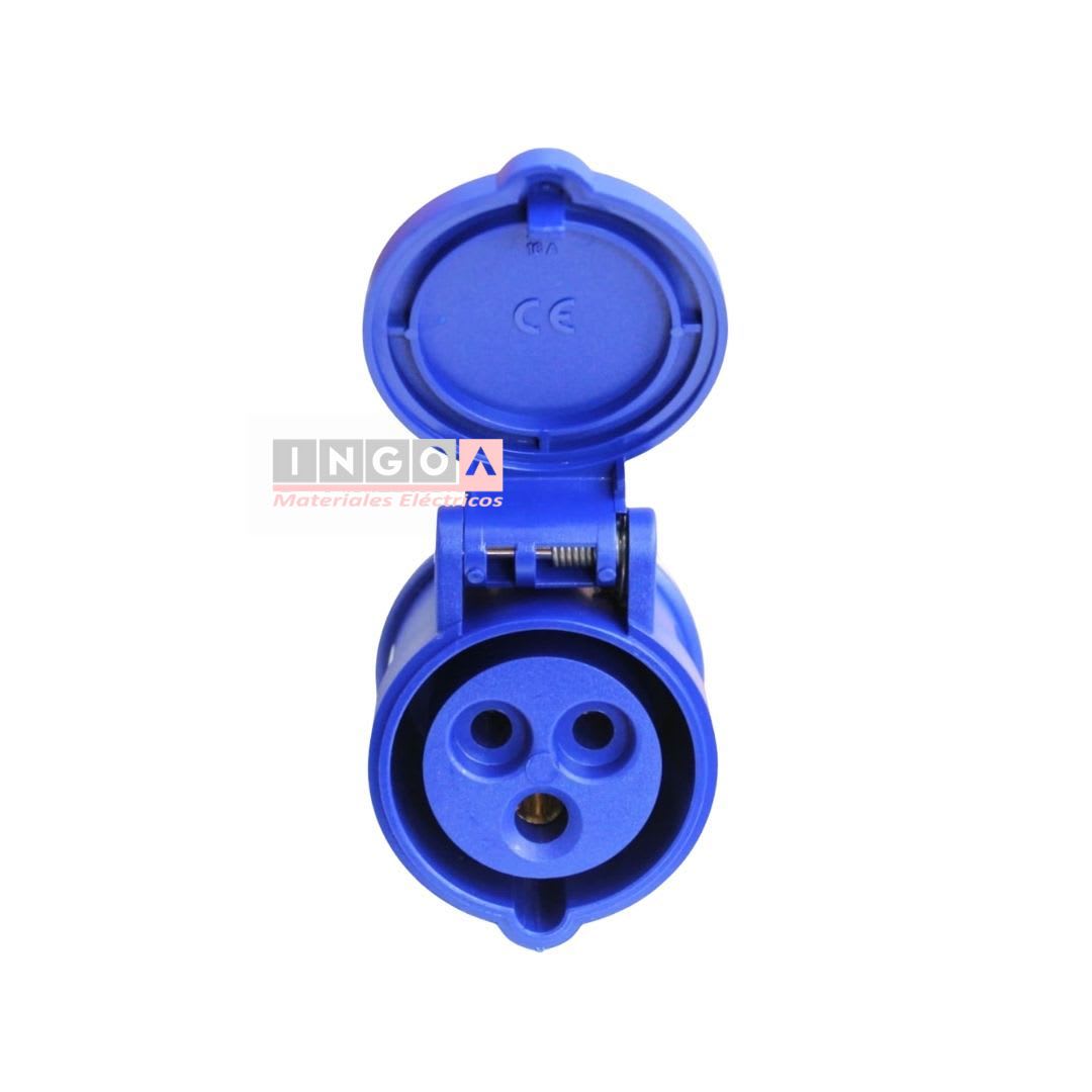 Enchufe Adaptador Ind. IP20 - de 16A 250V a Toma 2P+T (Domiciliario a Industrial) - Scame - Vista 5