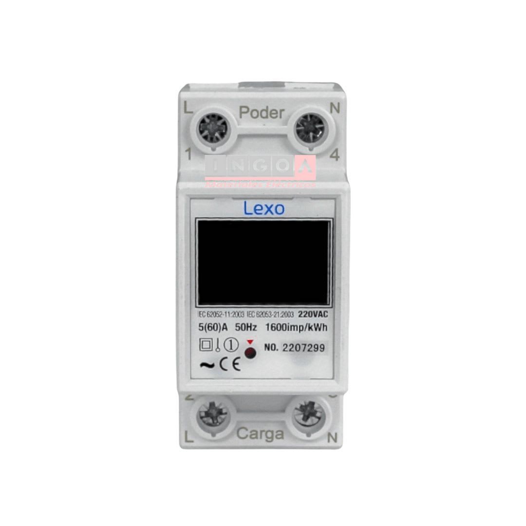Remarcador Monofasico Digital a Riel Din 60A KS2022 Lexo2