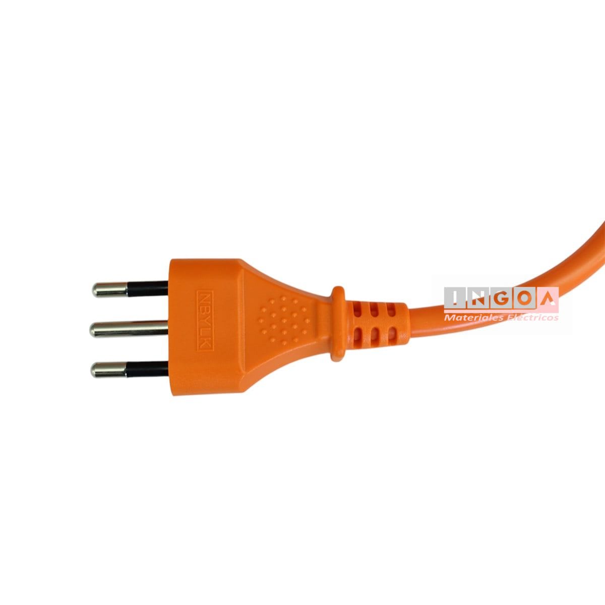 Alargador Electrico Naranja 5 Mts 2P+T 2500W 10A 250V - Vista 3