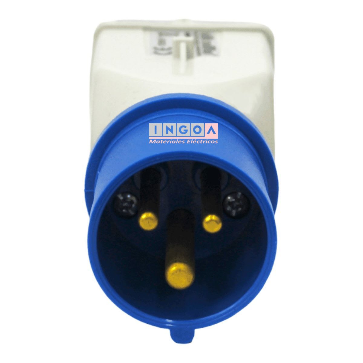 Enchufe Adaptador Ind. IP44 - 2 Tomas 2P+T 10/16A 250V (Industrial a Domiciliario) - Vista 4