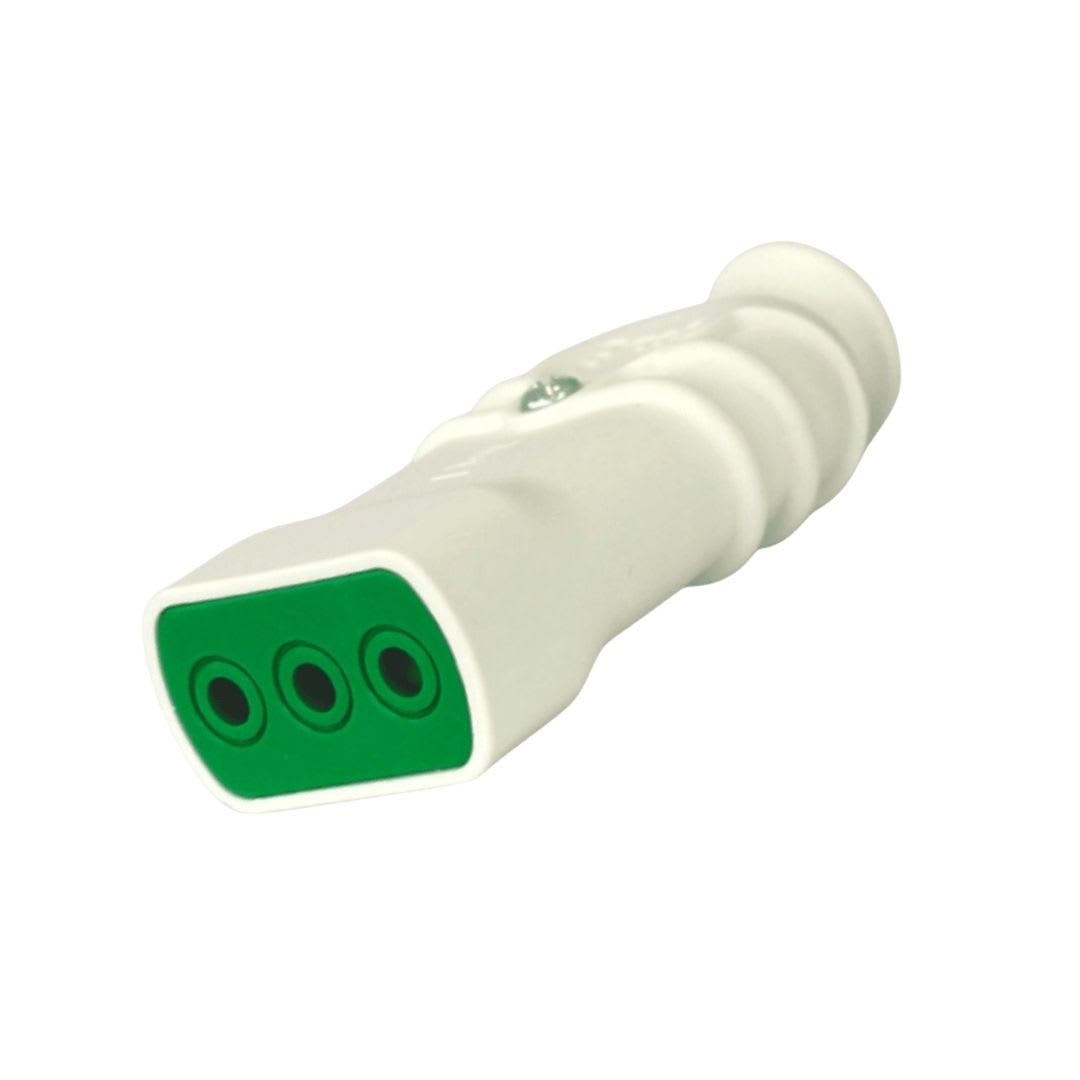 Enchufe Hembra Volante 2P+T 10A 250V Dom. Blanco - Fanton - Imagen Principal