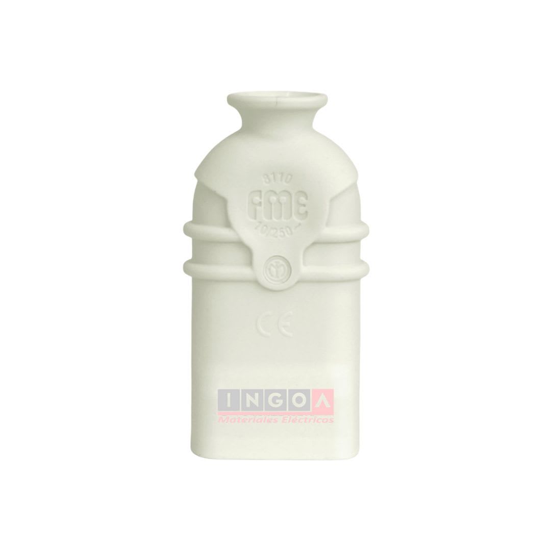 Enchufe Hembra Volante 2P+T 10A 250V Dom. Blanco - Fanton6
