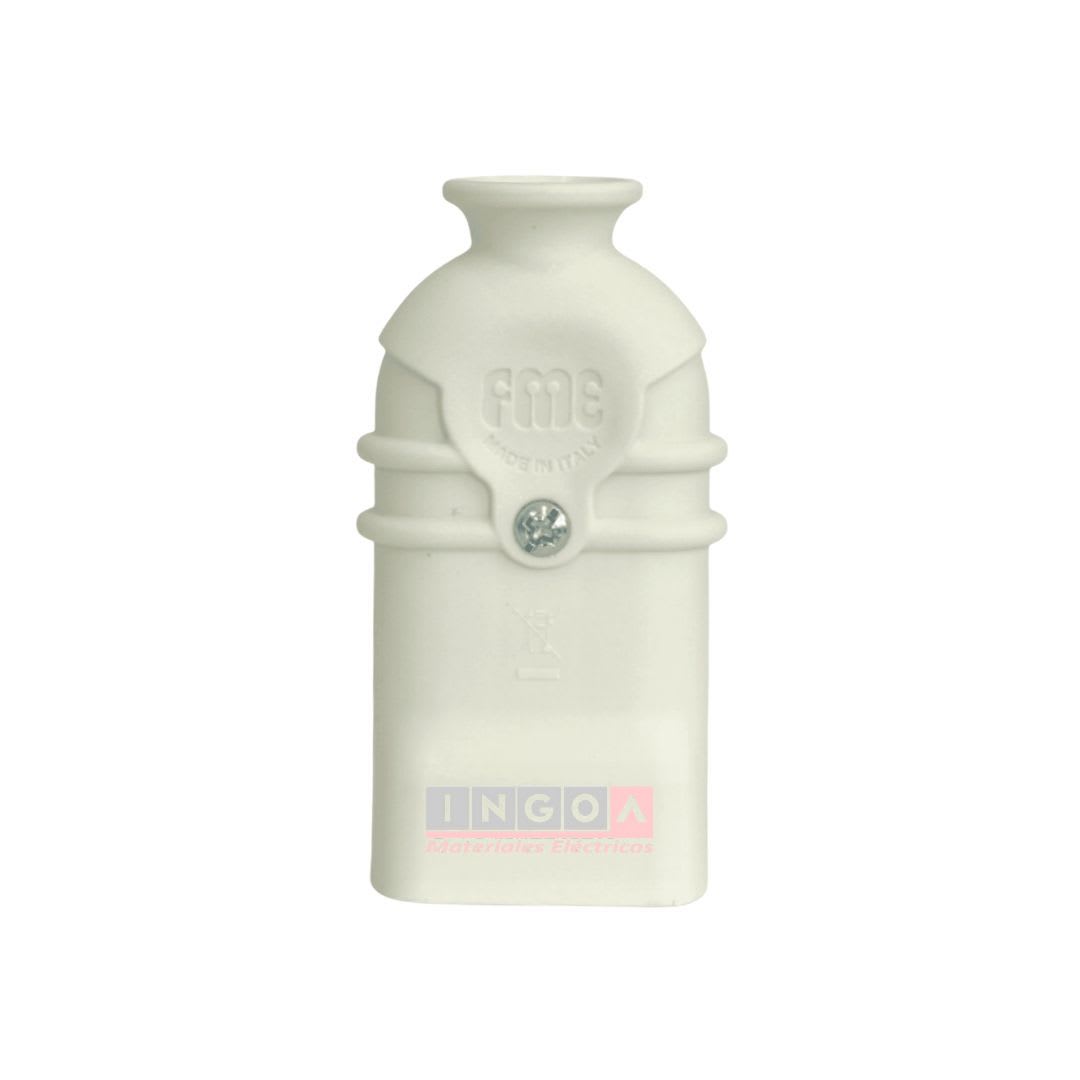 Enchufe Hembra Volante 2P+T 10A 250V Dom. Blanco - Fanton7