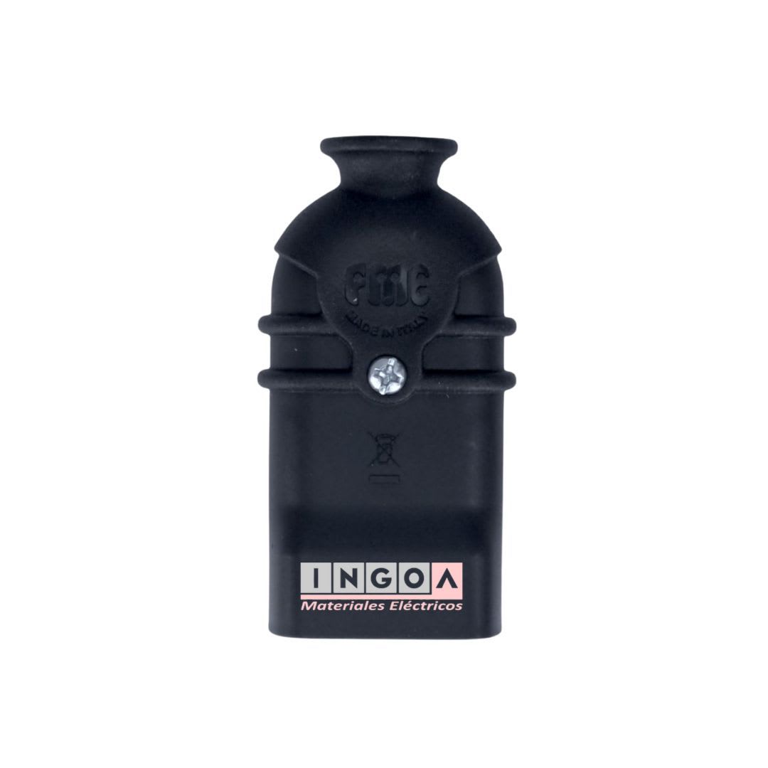 Enchufe Hembra Volante 2P+T 10A 250V Dom. Negro - Fanton - Vista 5