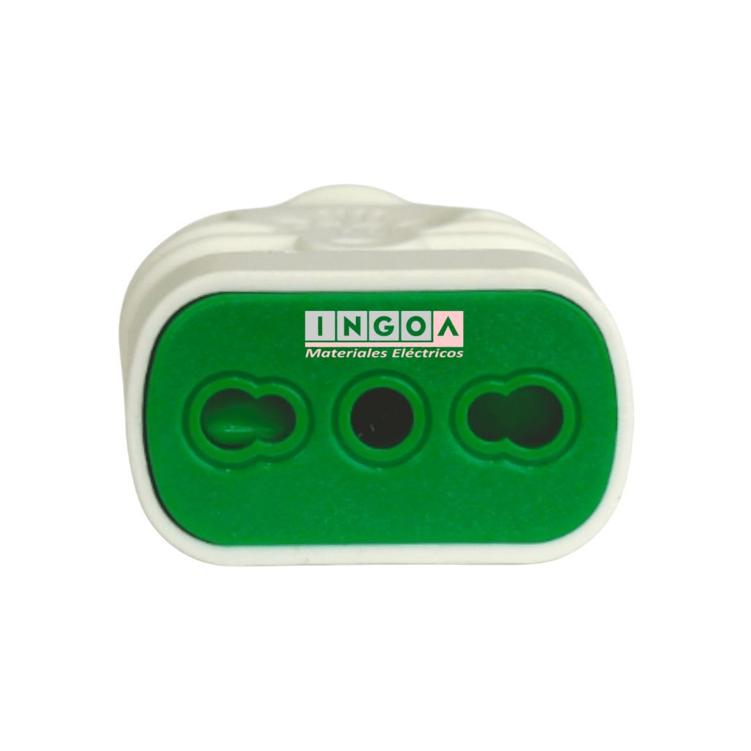 Enchufe Hembra Volante 2P+T 10/16A 250V Dom. Blanco - Fanton3