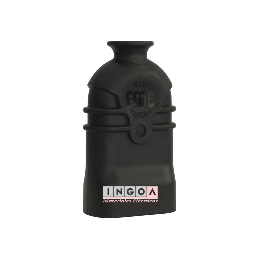 Enchufe Hembra Volante 2P+T 10/16A 250V Dom. Negro - Fanton - Vista 5