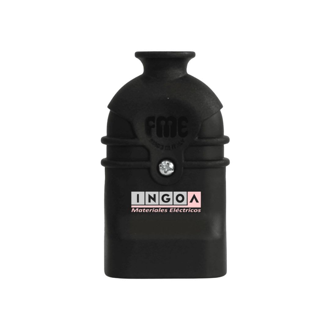 Enchufe Hembra Volante 2P+T 10/16A 250V Dom. Negro - Fanton - Vista 6