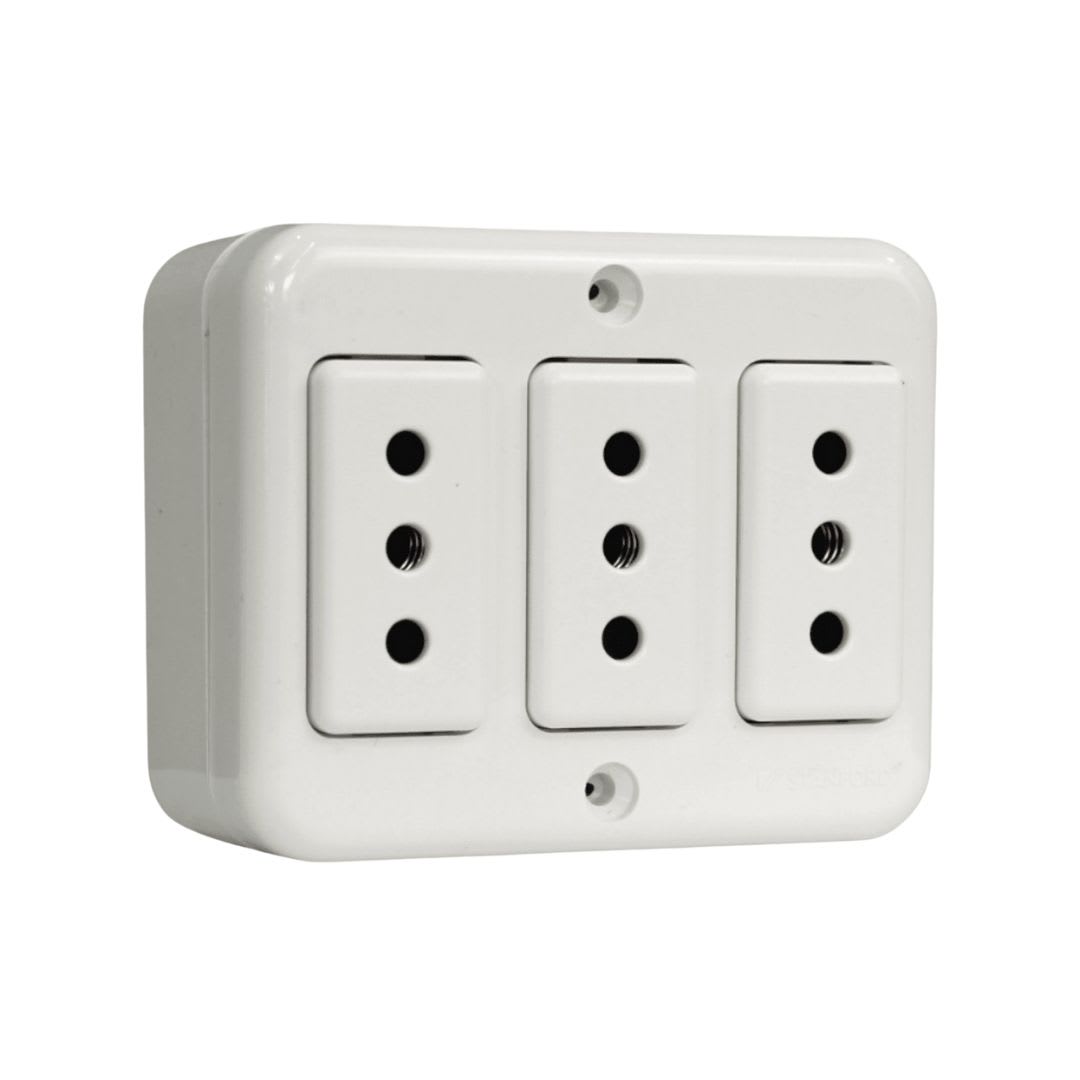 Enchufe Triple Sobrepuesto 10A - Stanford 0