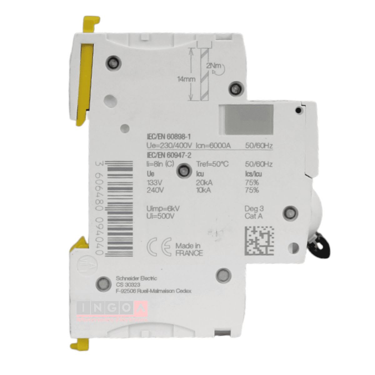 Int. Automatico Schneider IC60N - 1x16A 10KA C Acti9 A9F771164