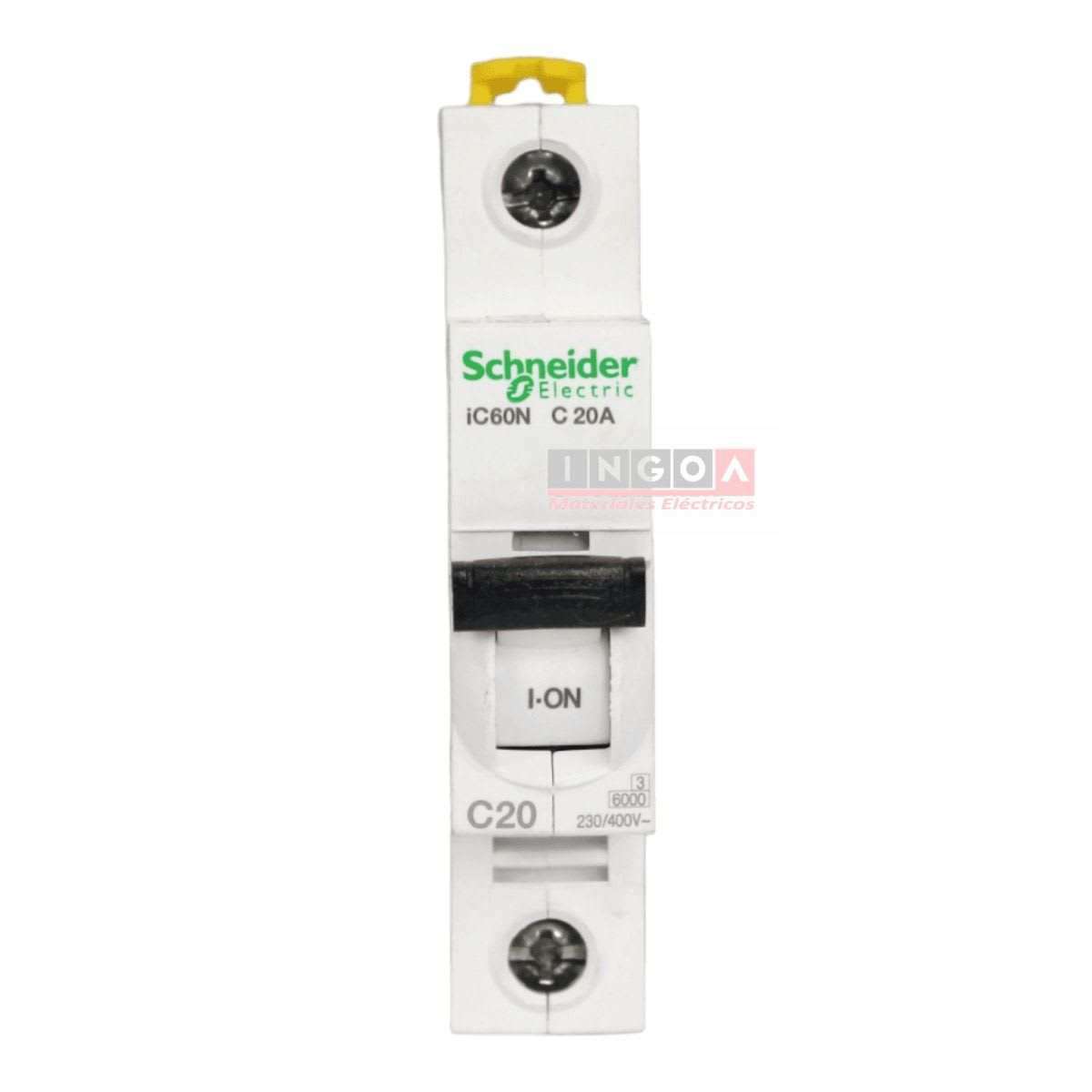 Int. Automatico Schneider IC60N - 1x20A 10KA C Acti9 A9F771202
