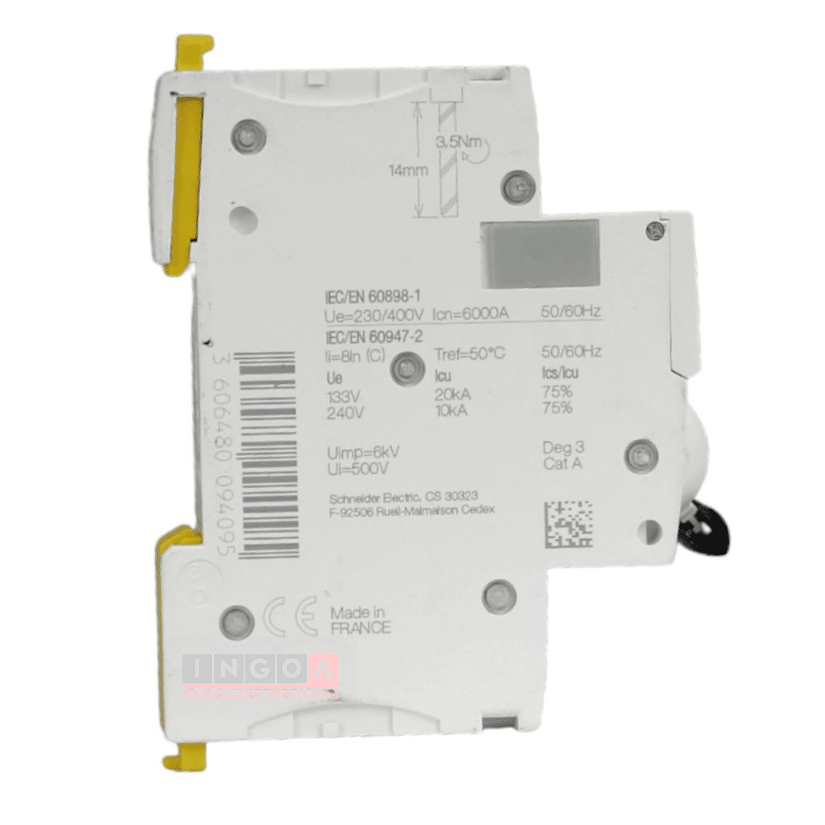 Int. Automatico Schneider IC60N - 1x50A 10KA C Acti9 A9F771504