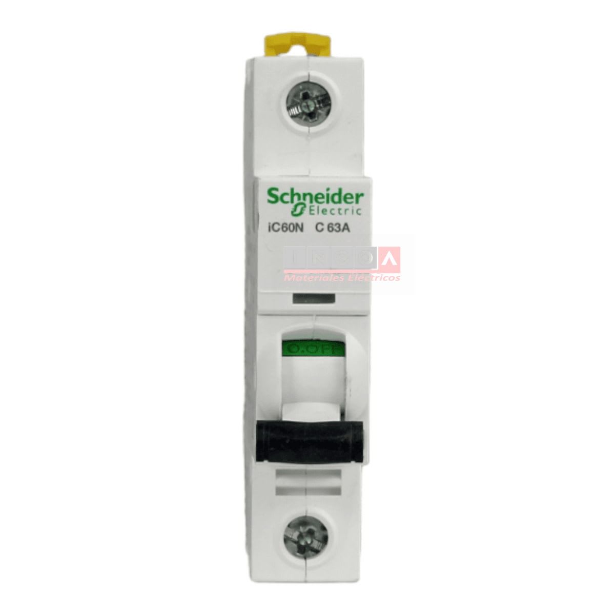 Int. Automatico Schneider IC60N - 1x63A 10KA C Acti9 A9F771632