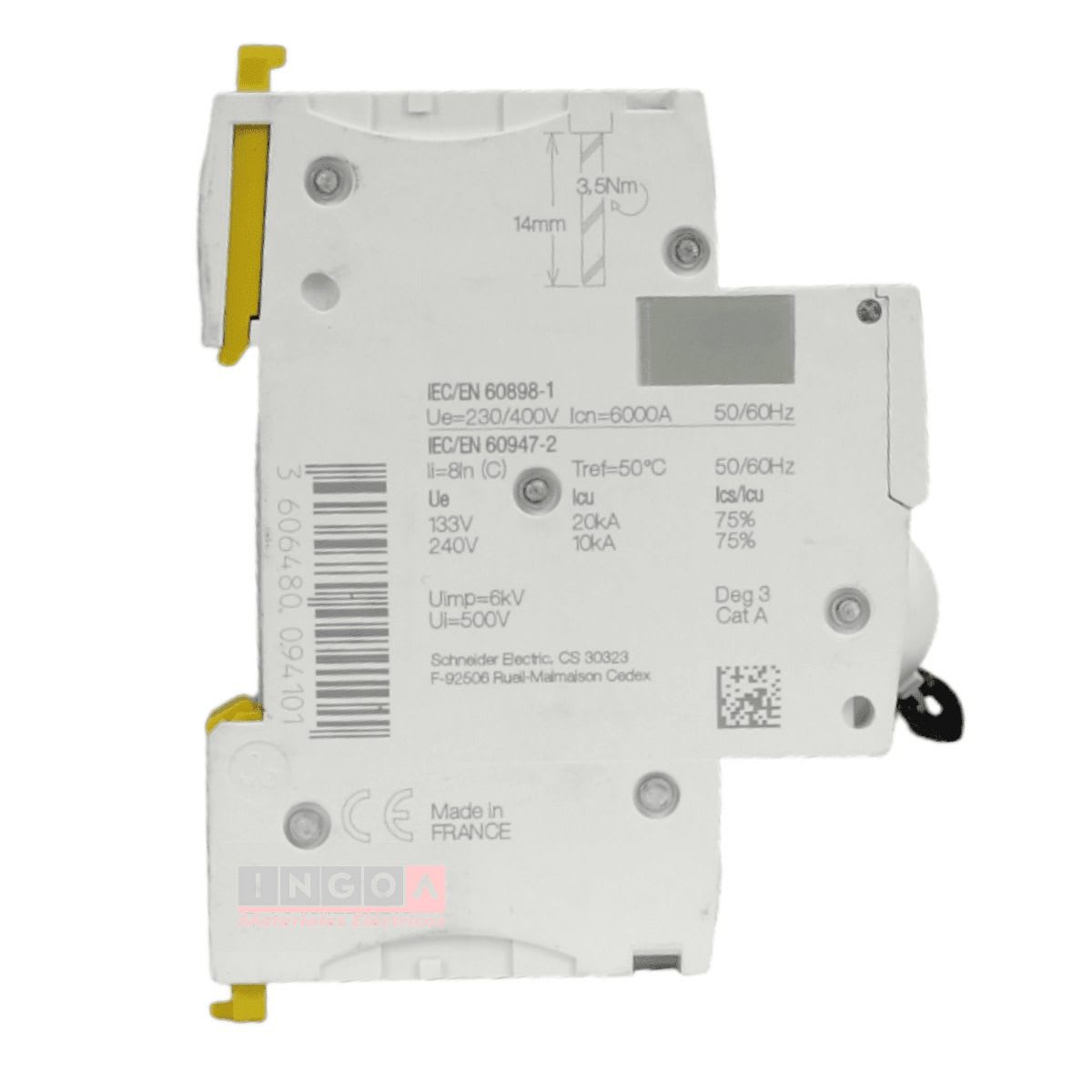 Int. Automatico Schneider IC60N - 1x63A 10KA C Acti9 A9F771633